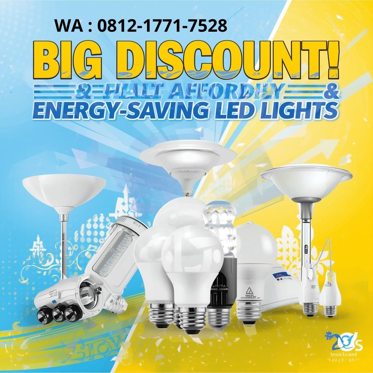  poster promo lampu led murah