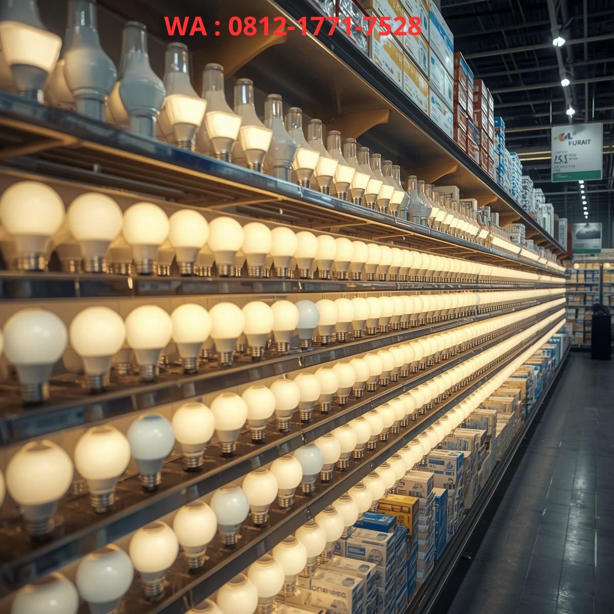 etalase grosir lampu led