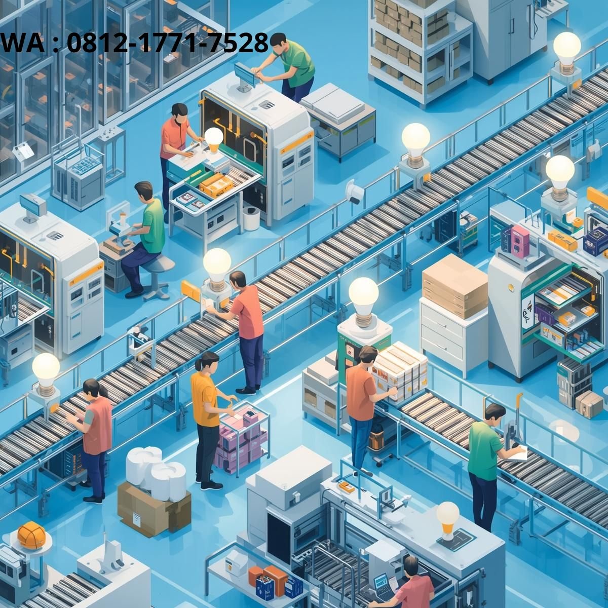 Pabrik lampu LED custom Indonesia