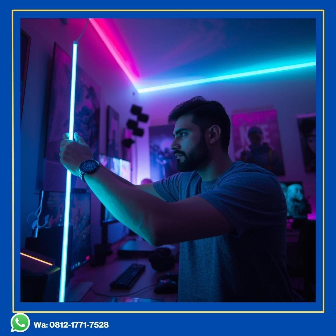 lampu led custom minimalis modern