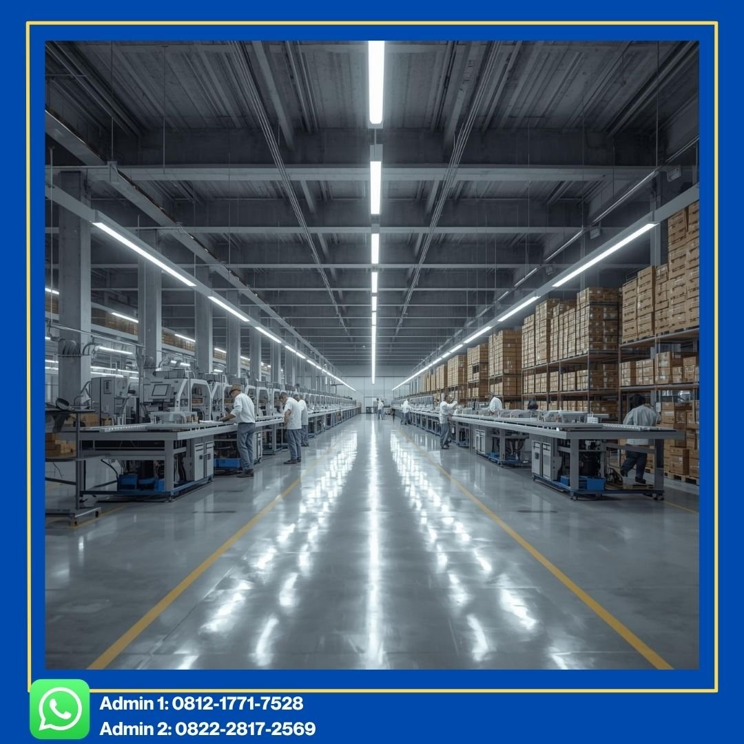 lampu led pabrik area produksi