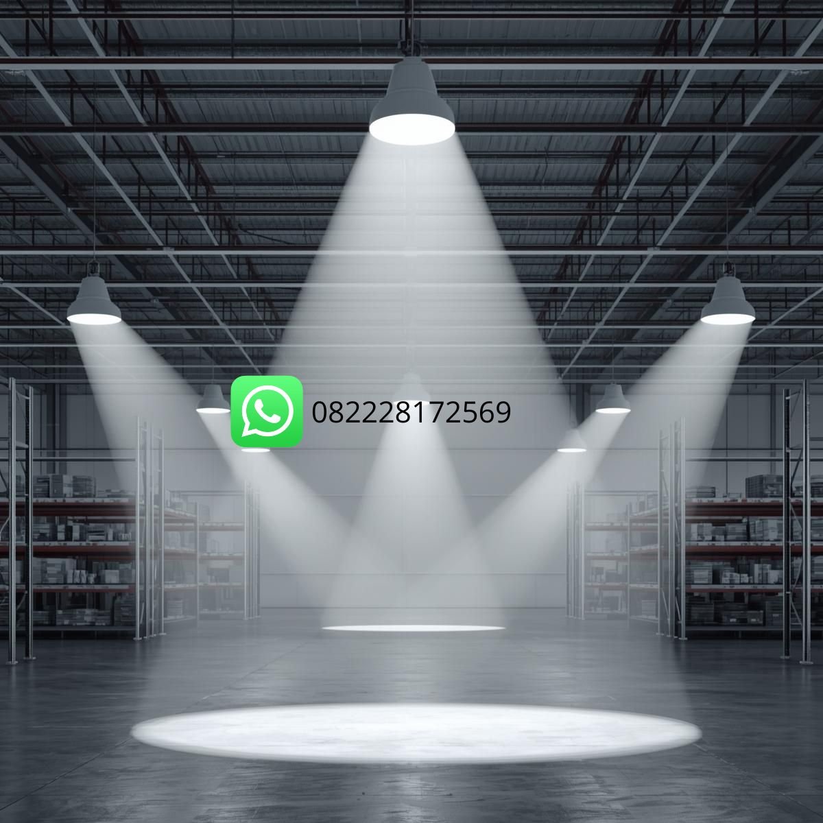 lampu LED anti debu IP65 untuk gudang industri