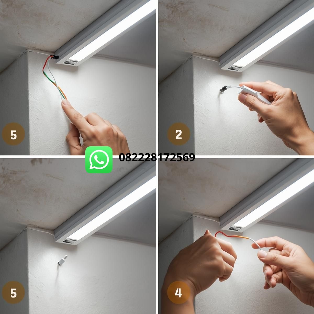 cara memasang lampu panel LED 60x60