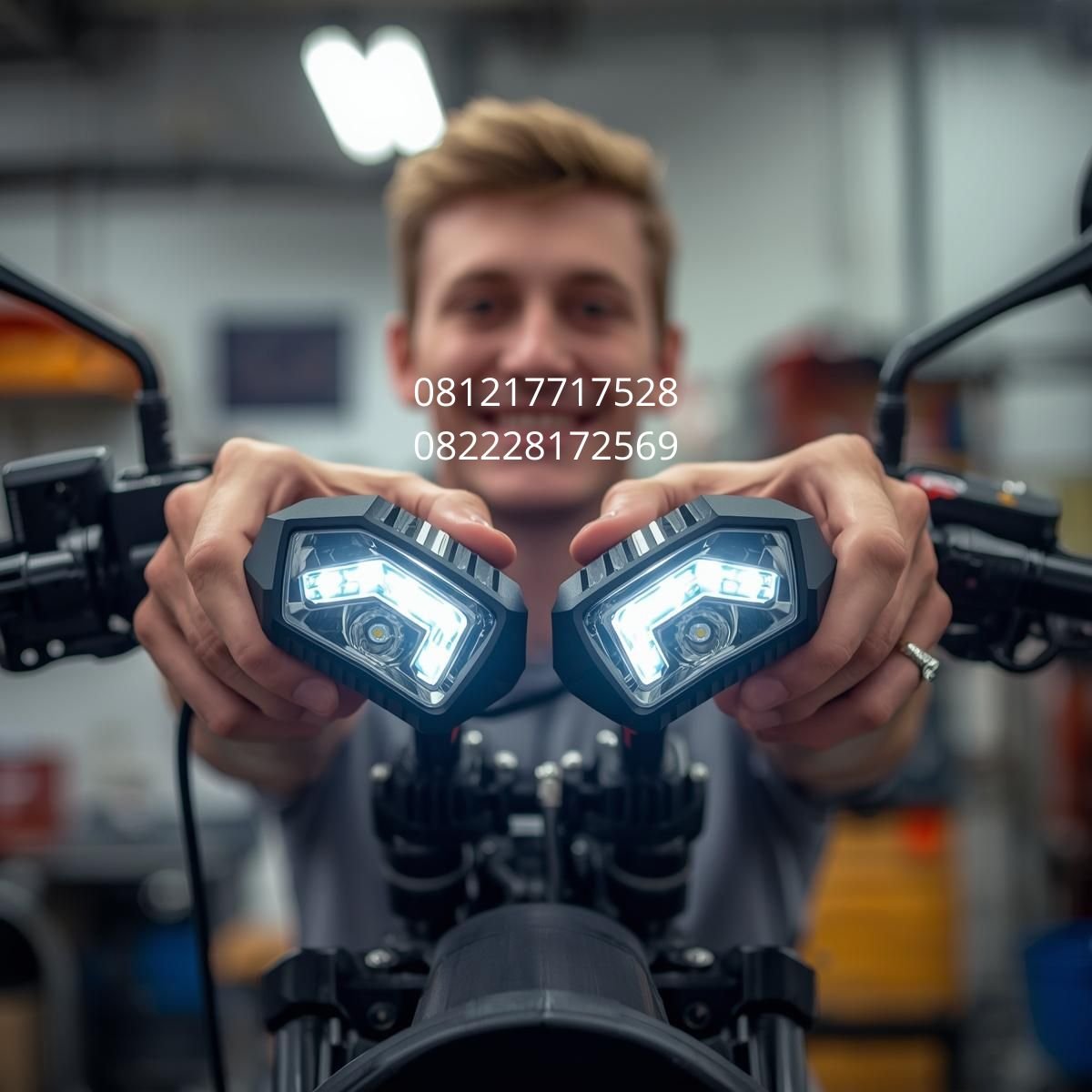 LED headlamp motor