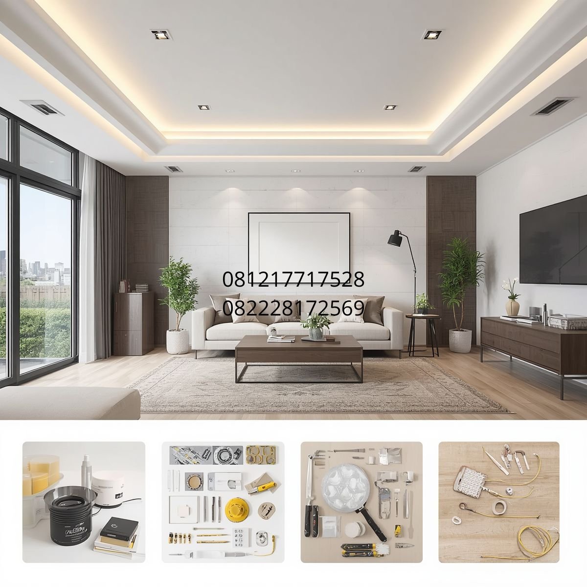 pemasangan LED strip plafon rumah