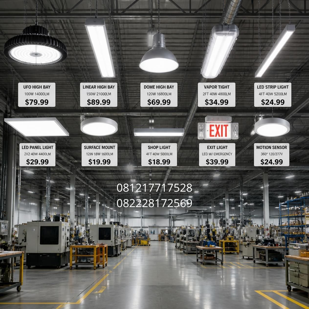 lampu LED industri harga