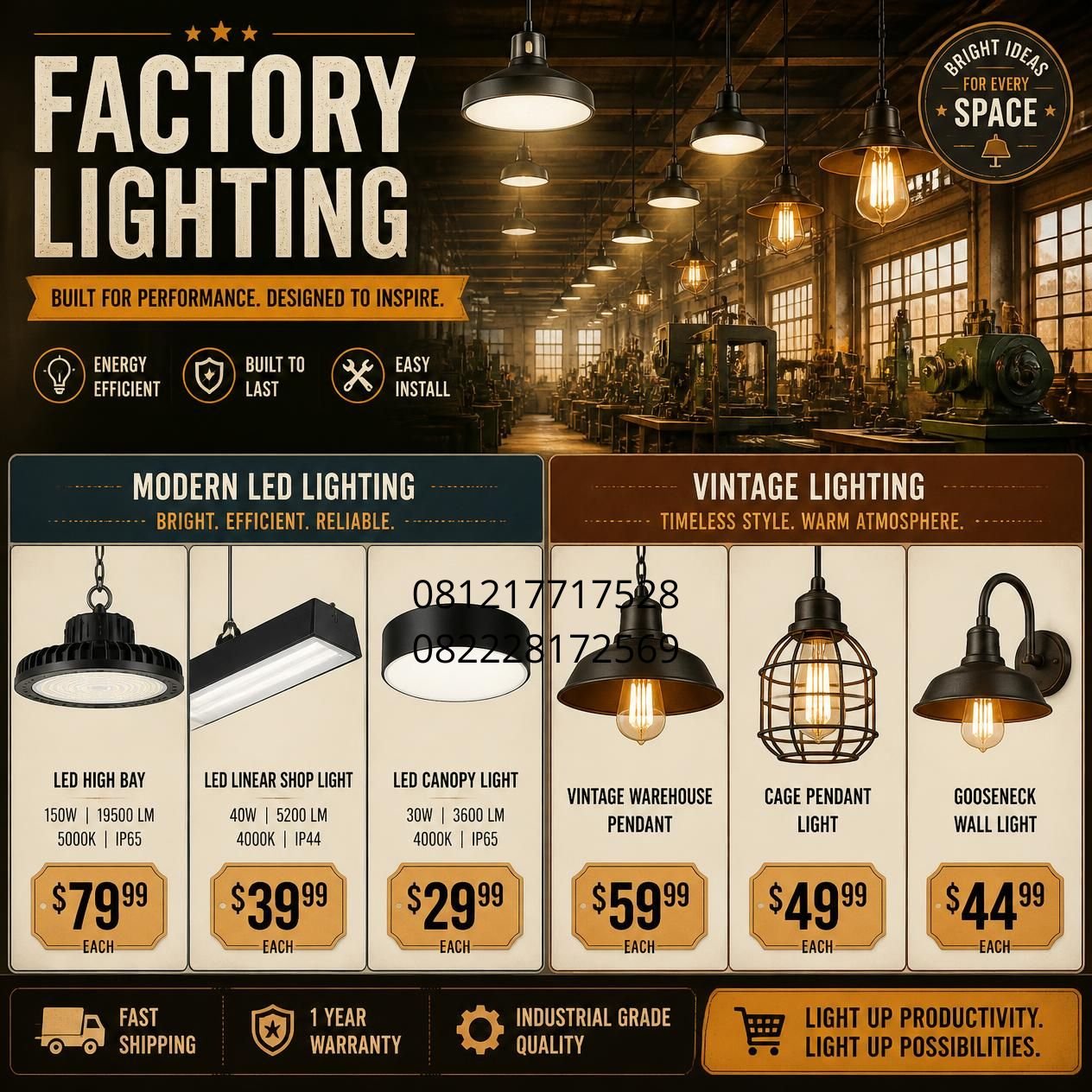 lampu high bay pabrik
