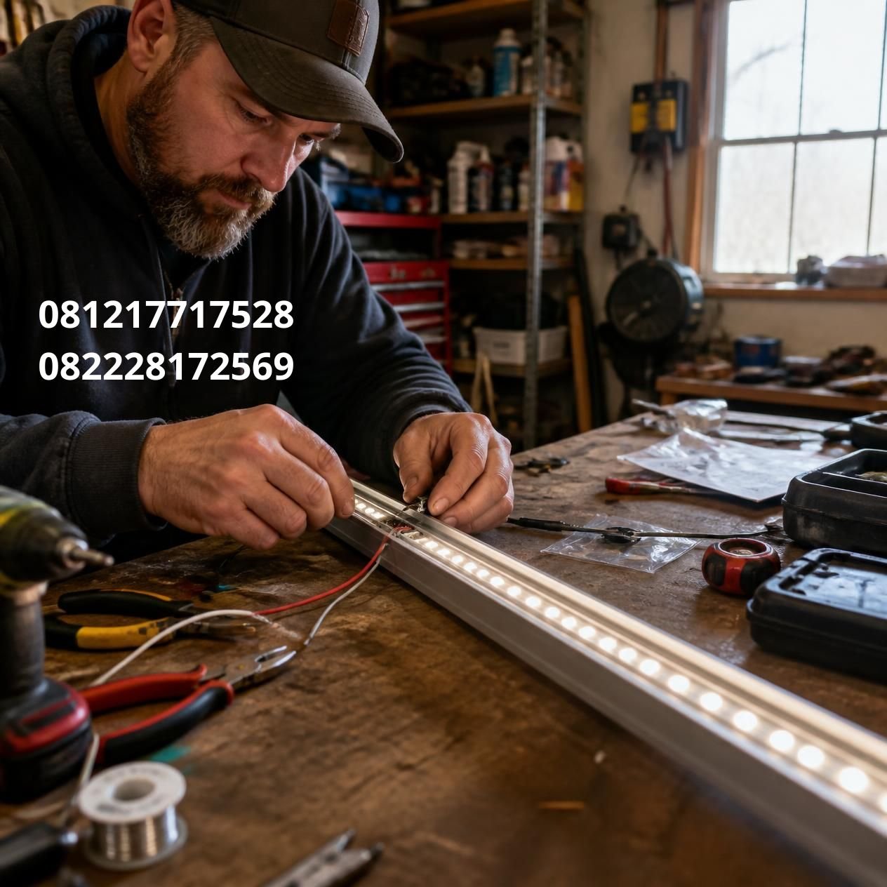 memperbaiki lampu LED panjang mati