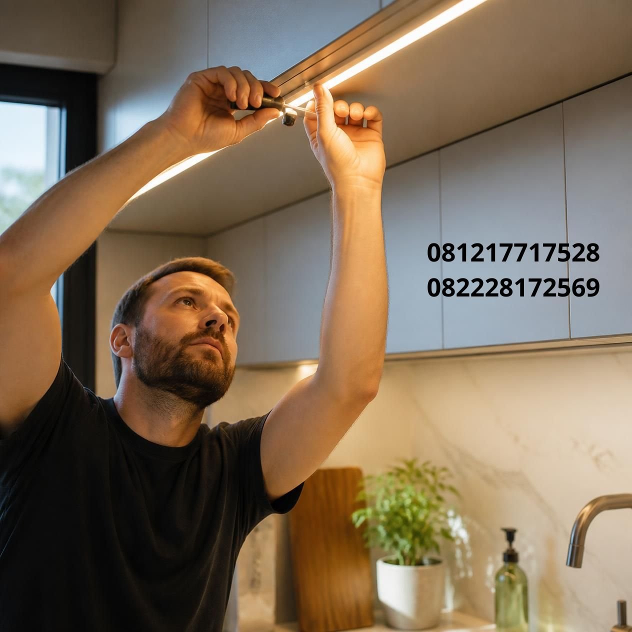 servis lampu LED panjang