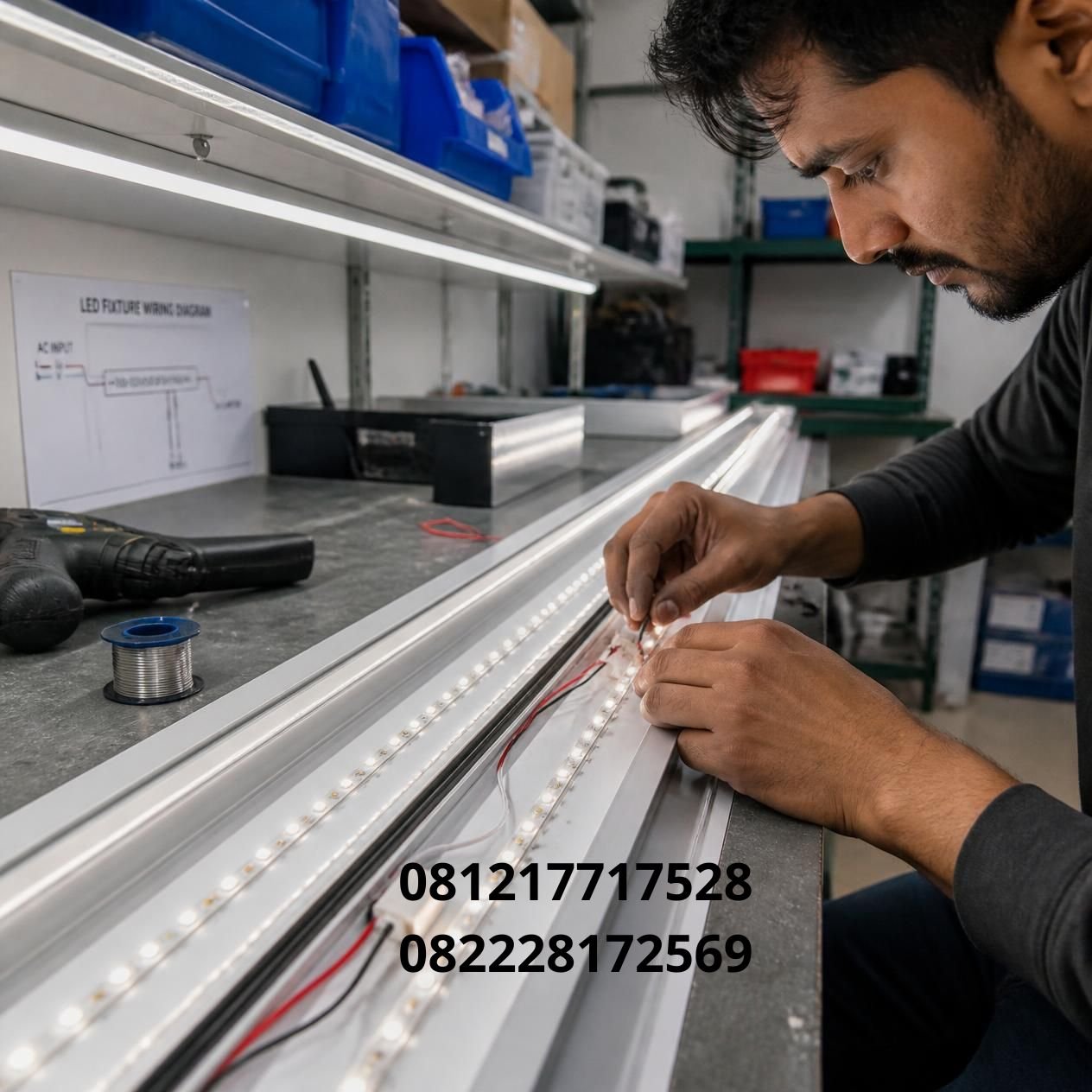 lampu LED panjang tidak menyala