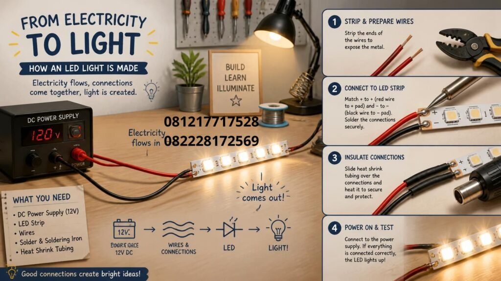 Cara Membuat Lampu LED Langsung Listrik