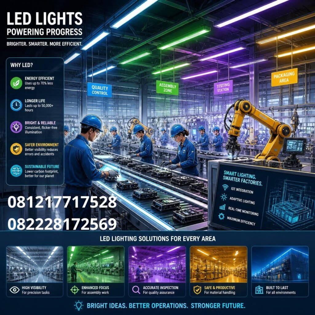 penerangan LED area pabrik