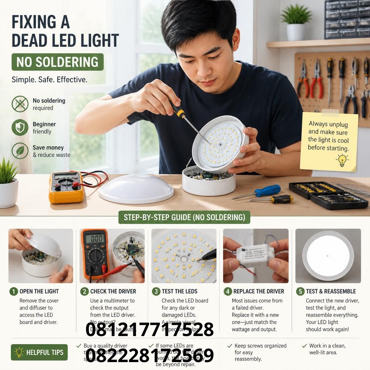 lampu LED mati total