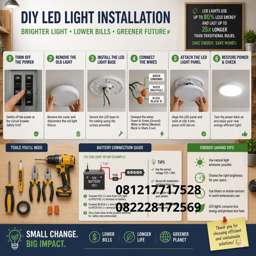 Cara Memasang LED Motor
