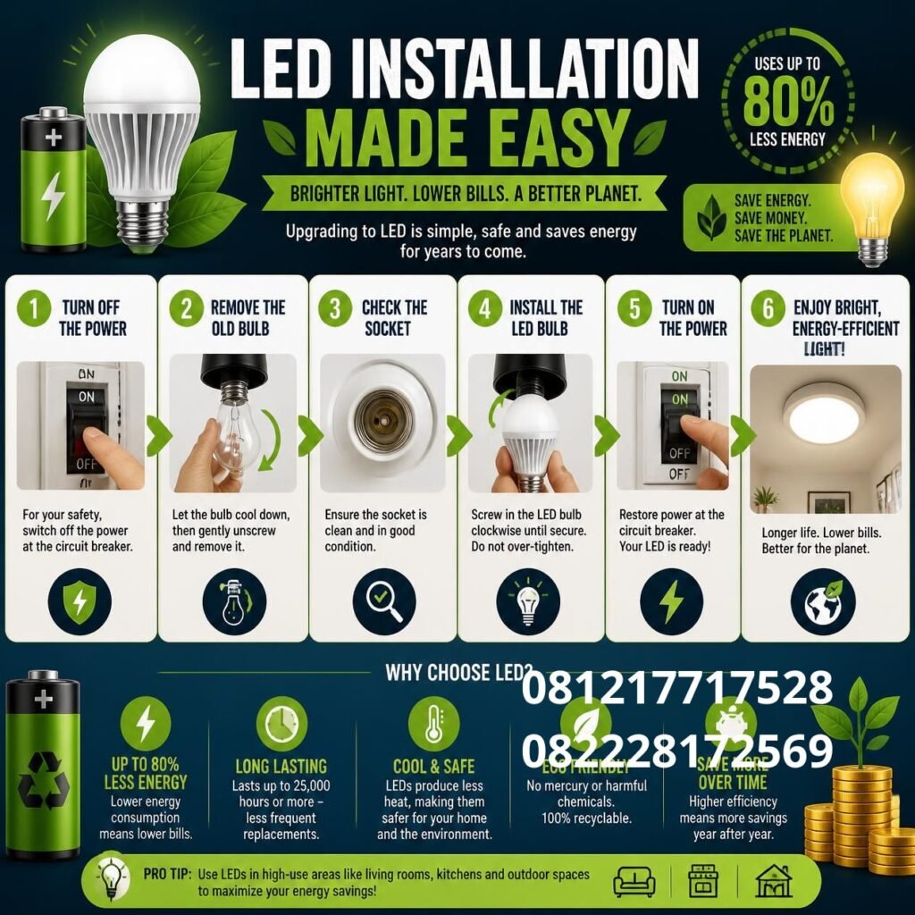 Lampu LED Tidak Membebani Aki