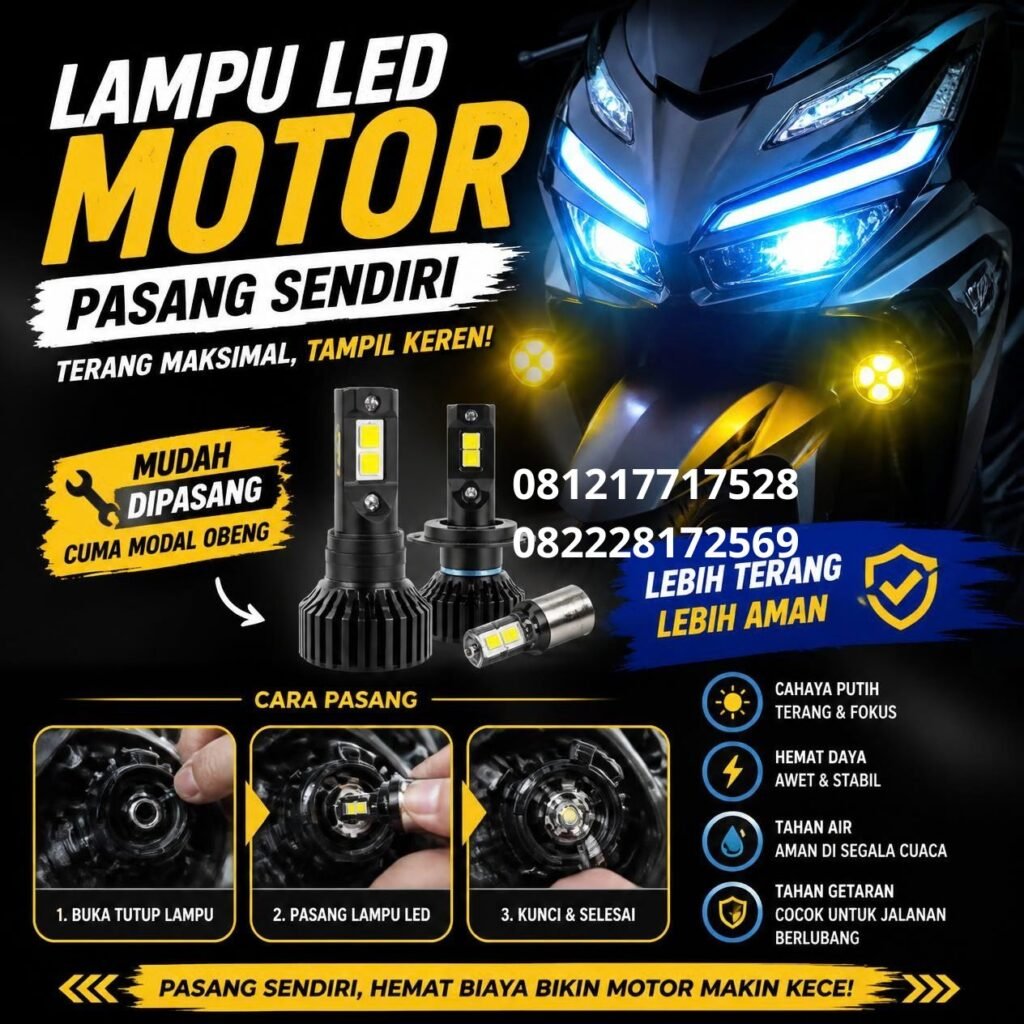 Cara Pasang Lampu LED Motor