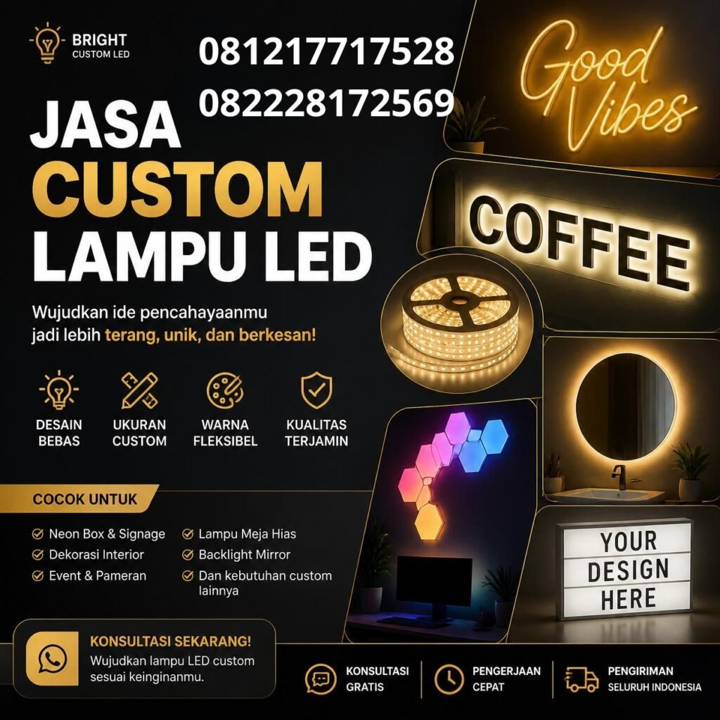 Harga Lampu LED Custom