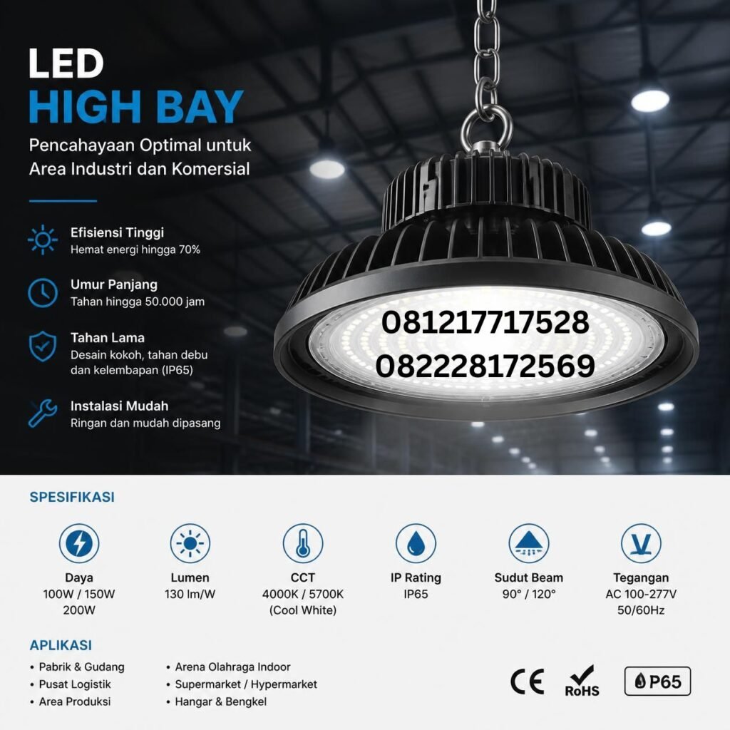 Lampu LED High Bay Gudang
