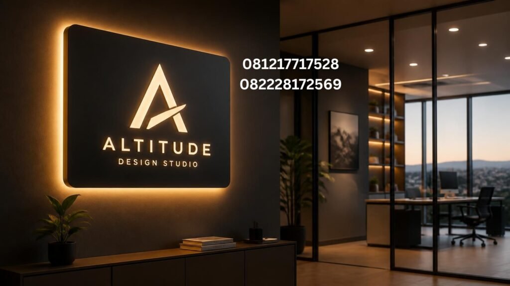 Lampu panel LED custom logo