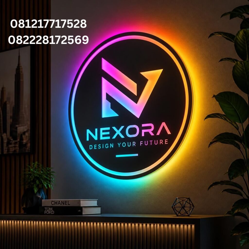 Lampu panel LED custom logo terbaik