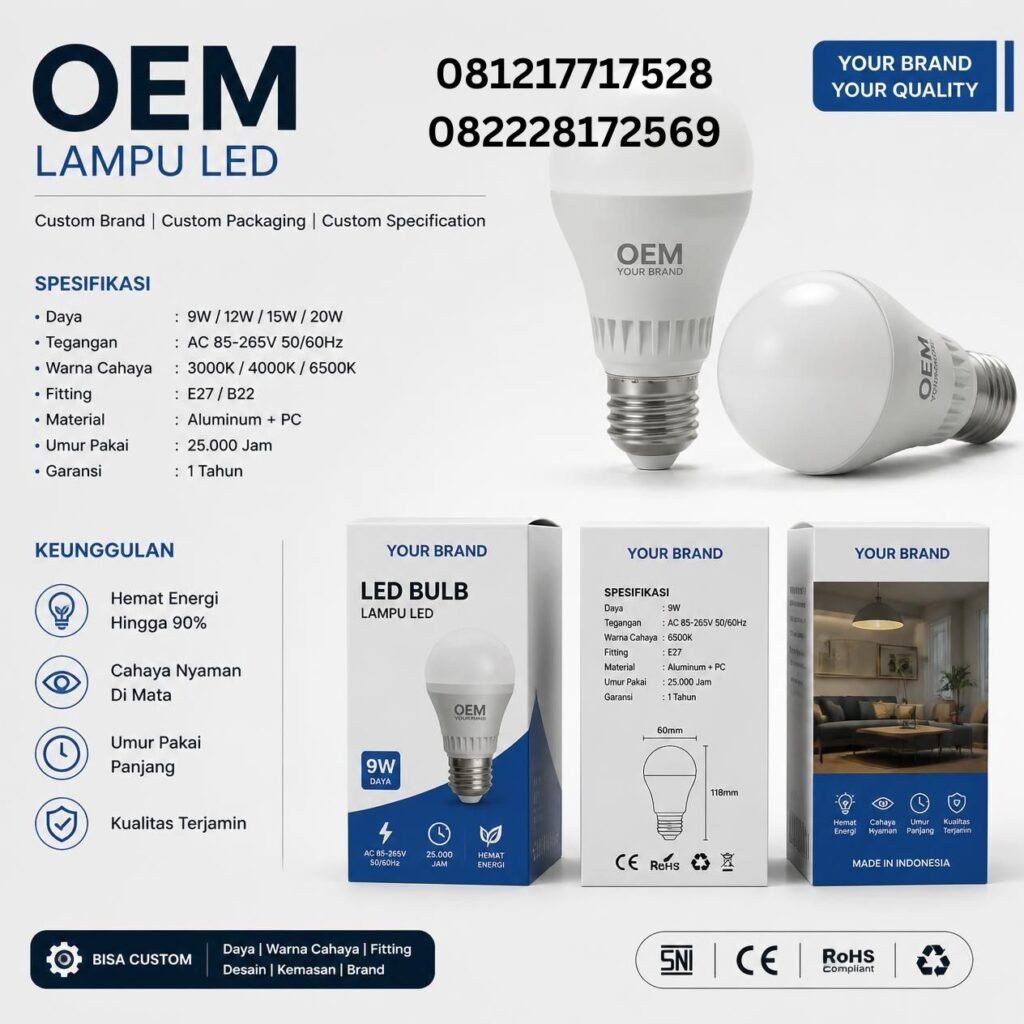 Produsen OEM Lampu LED