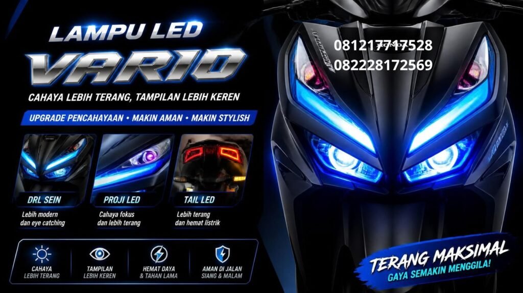 Ganti lampu LED Vario