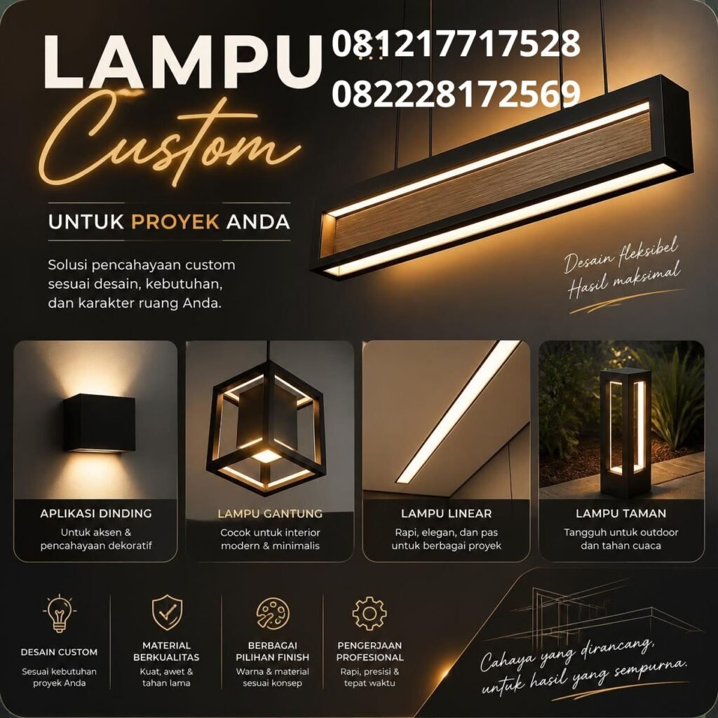 Jasa lampu custom proyek