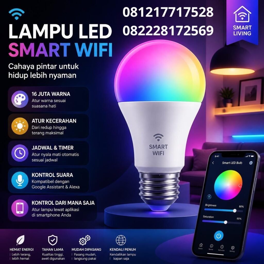 Jual lampu LED smart WiFi