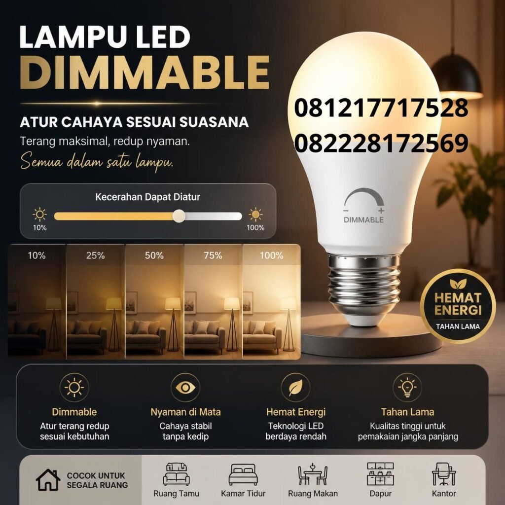 Lampu LED Dimmable Minimalis
