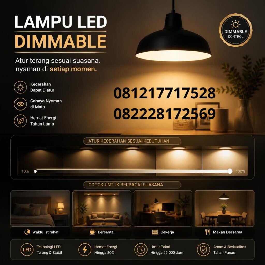 Lampu LED Dimmable Ruang Tamu