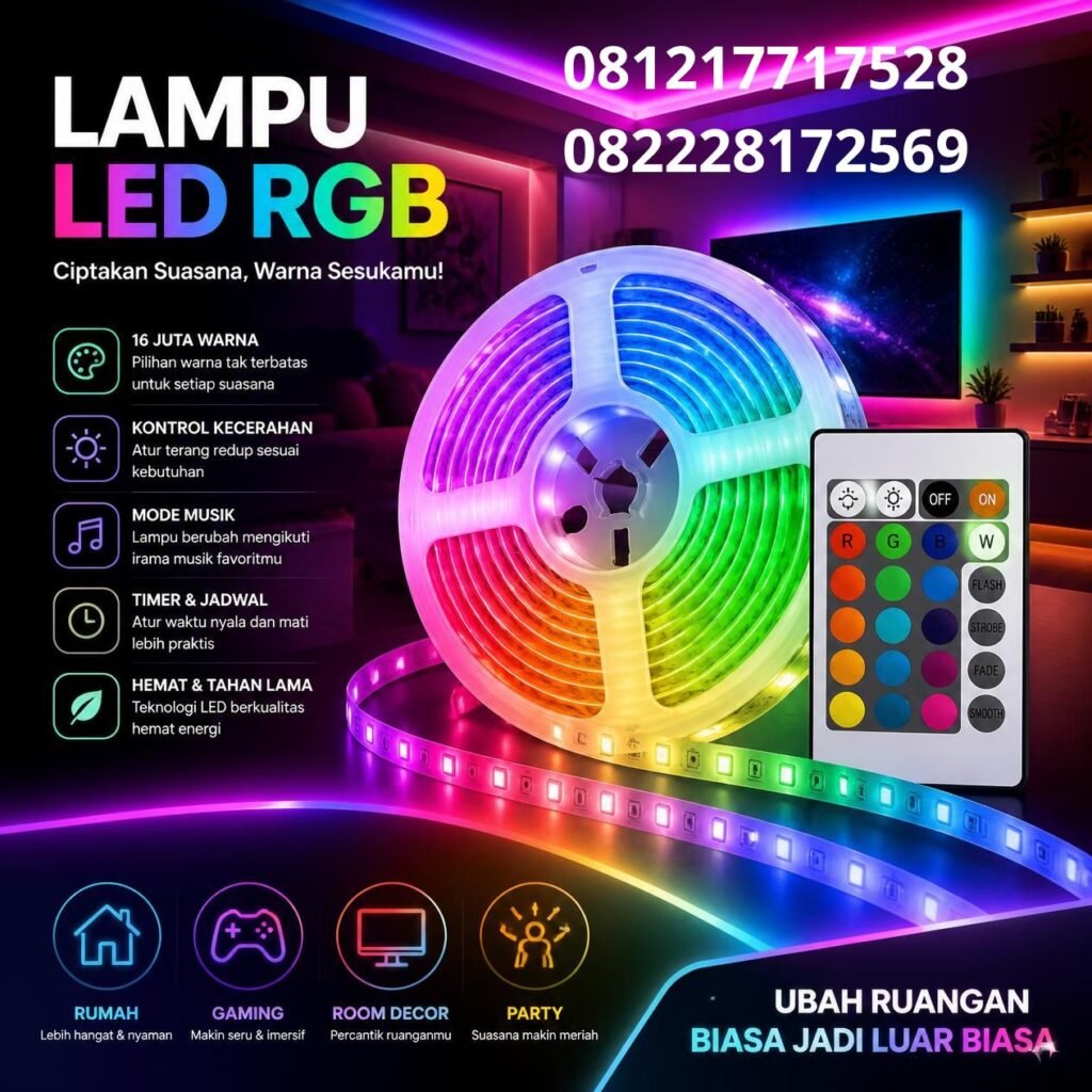 Lampu LED RGB Dekorasi Ruangan