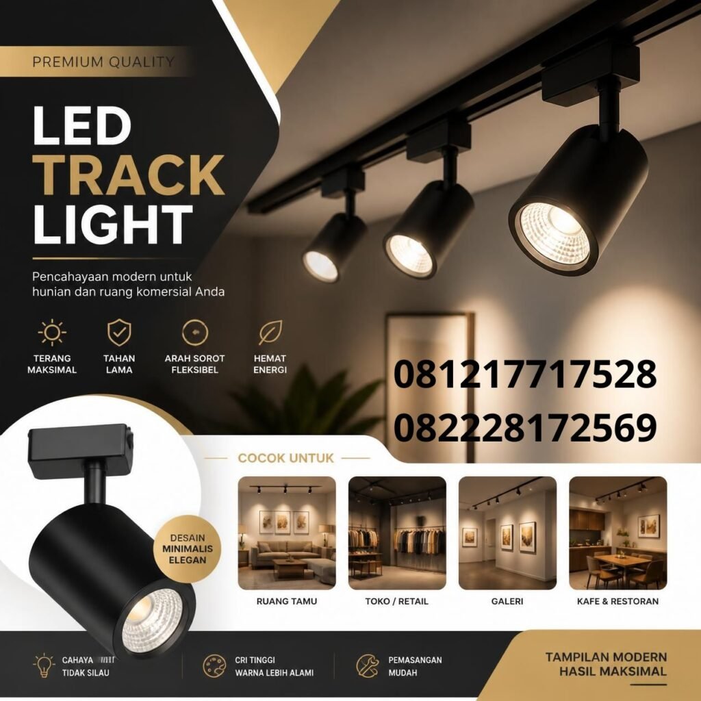 Lampu LED Track Light untuk Toko