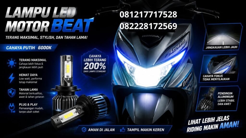 Lampu LED motor Beat yang bagus