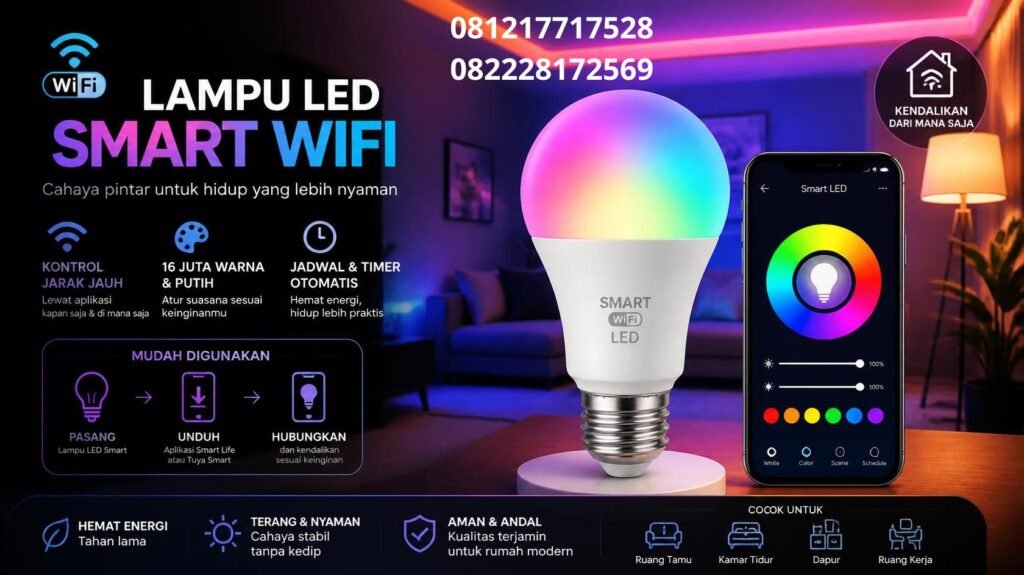 Lampu LED smart WiFi