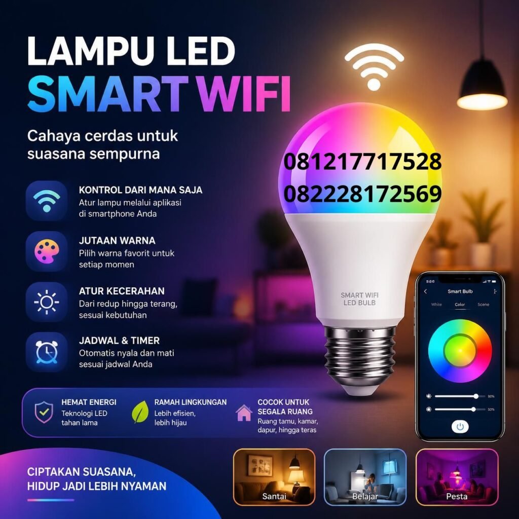 Lampu LED smart WiFi rumah