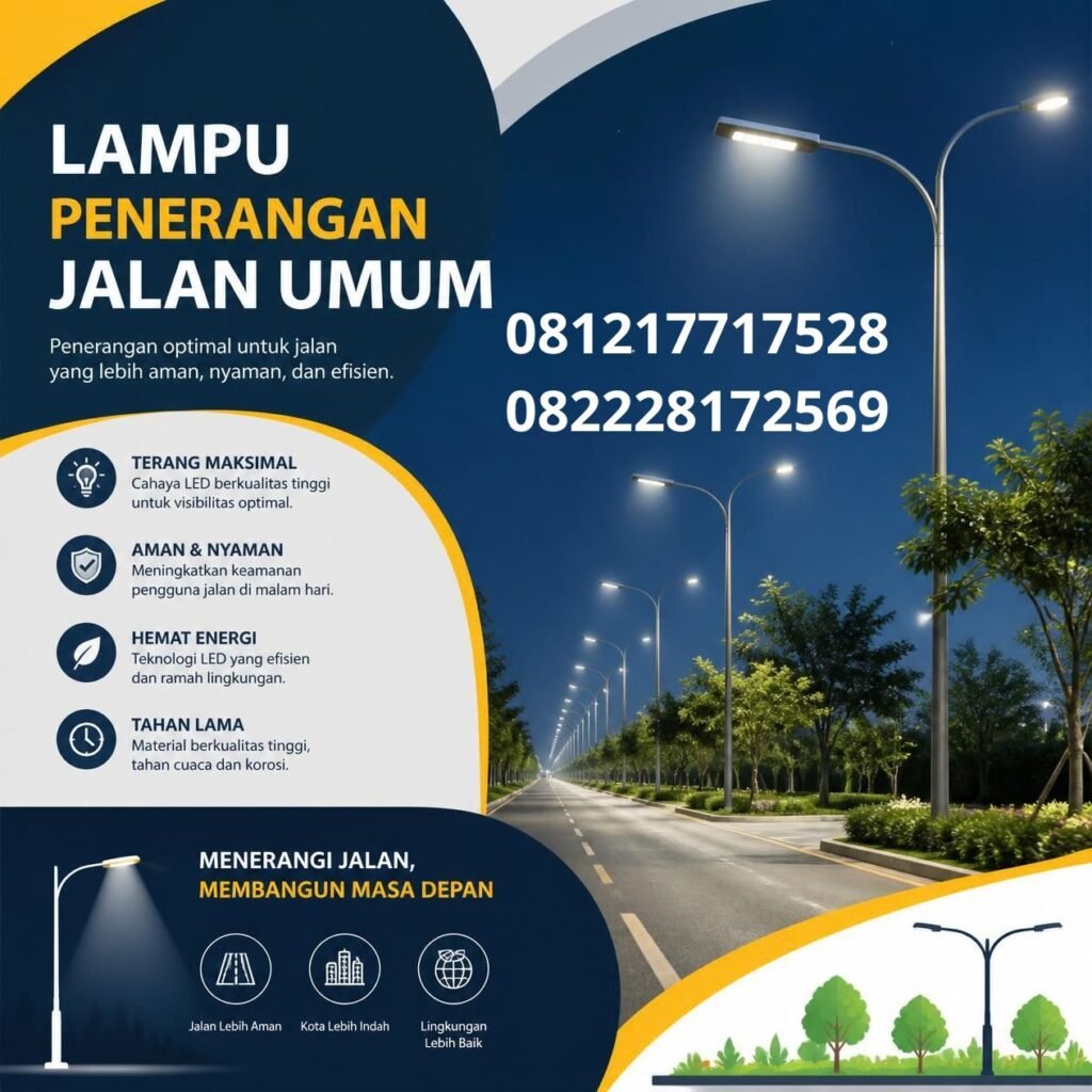 Lampu penerangan jalan proyek perumahan