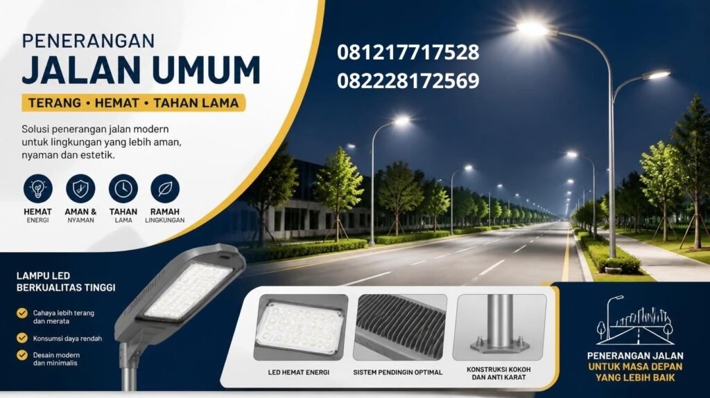Lampu penerangan jalan umum untuk proyek