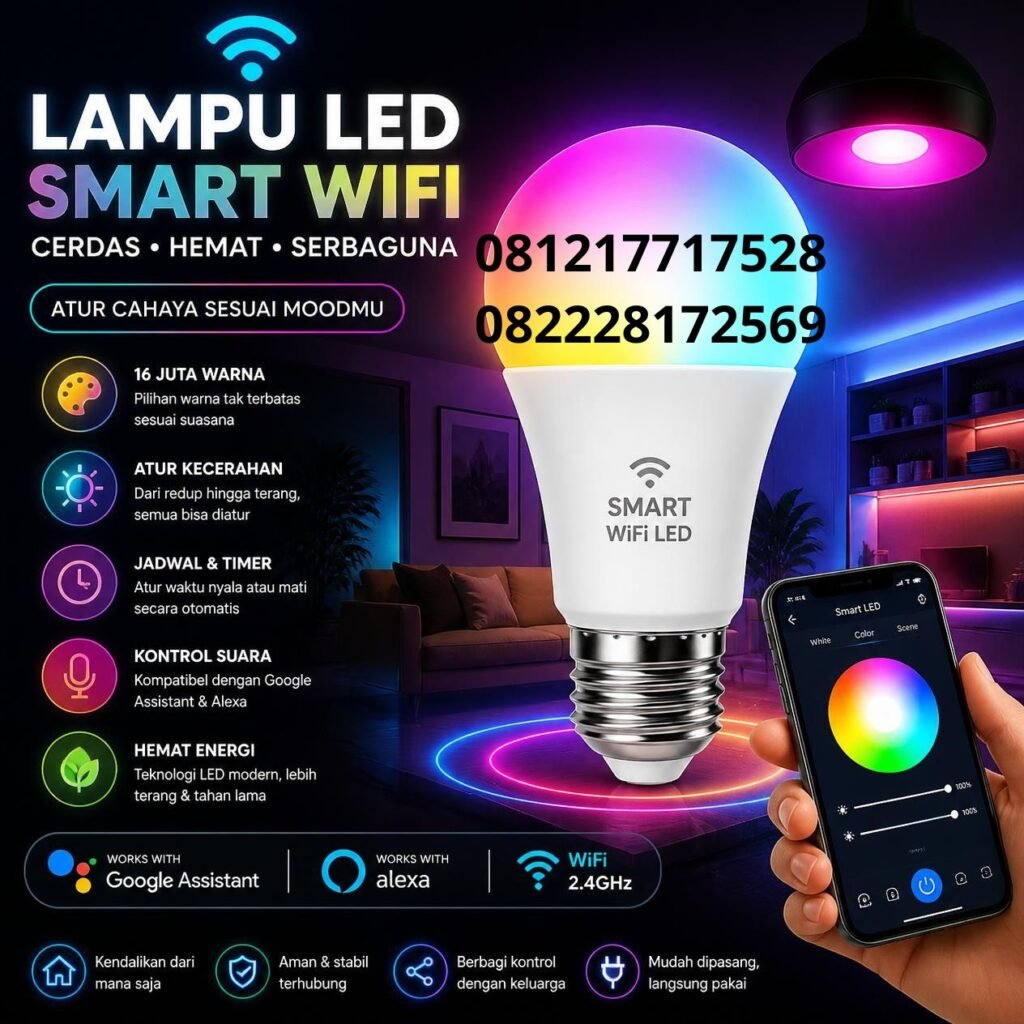 Lampu pintar WiFi hemat energi