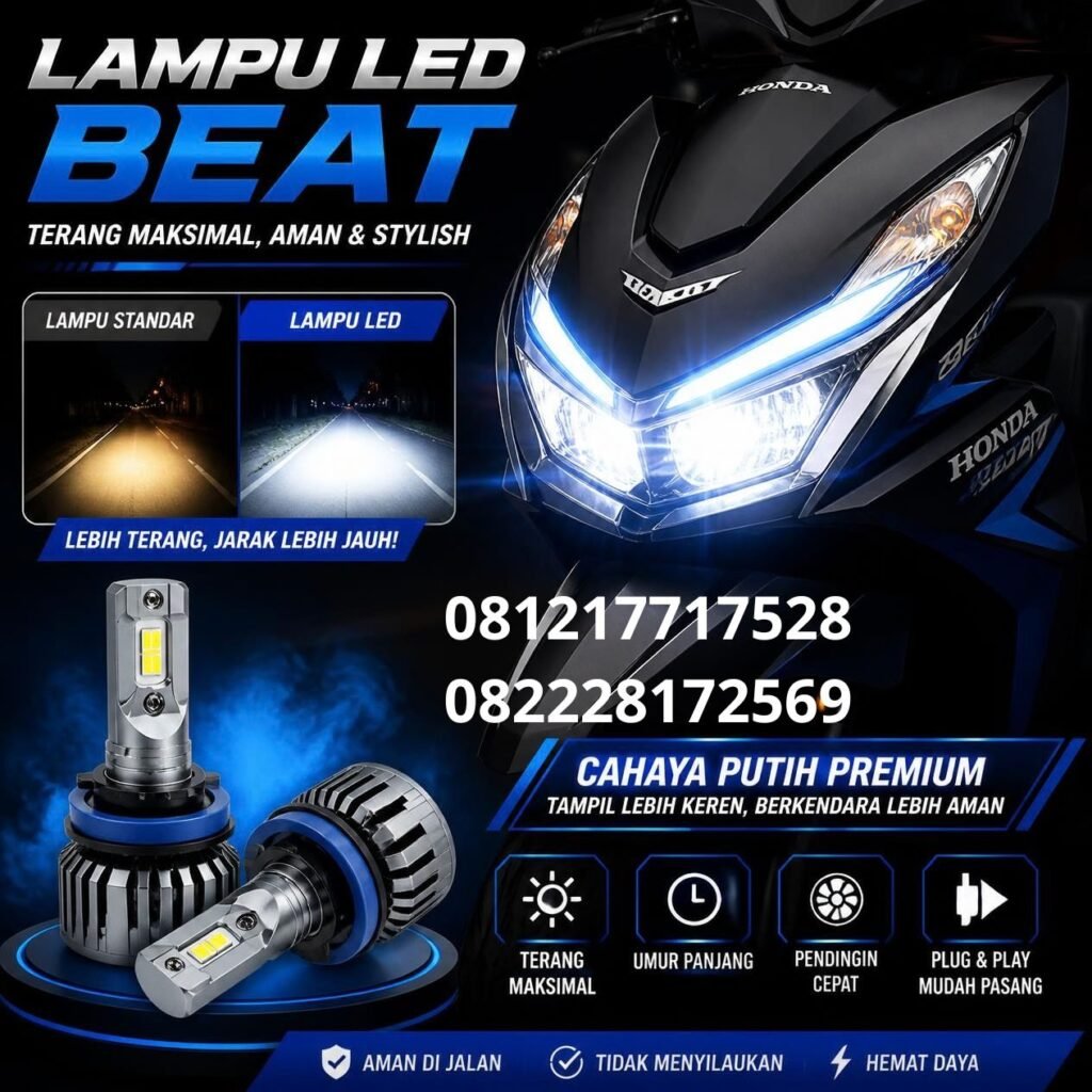 Rekomendasi lampu LED motor Beat