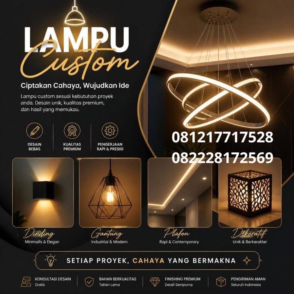 Supplier lampu custom proyek
